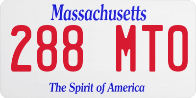 MA license plate 288MT0