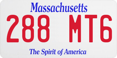 MA license plate 288MT6