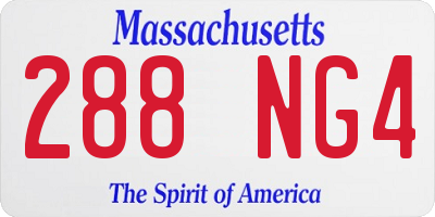 MA license plate 288NG4