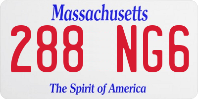 MA license plate 288NG6
