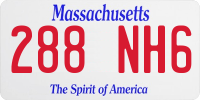 MA license plate 288NH6