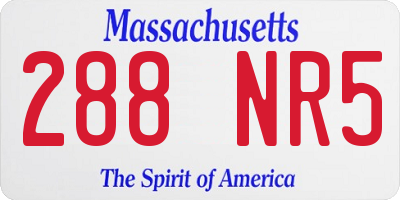 MA license plate 288NR5