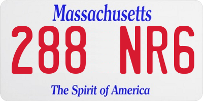 MA license plate 288NR6