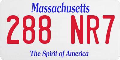 MA license plate 288NR7