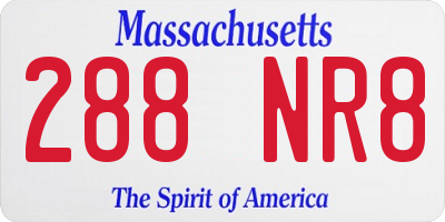 MA license plate 288NR8