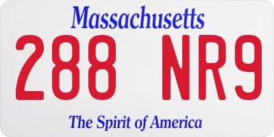 MA license plate 288NR9