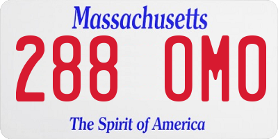 MA license plate 288OM0