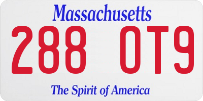 MA license plate 288OT9