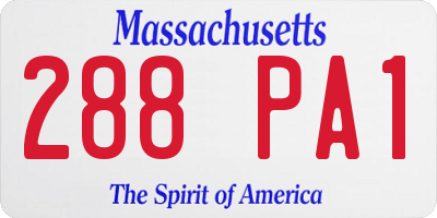 MA license plate 288PA1