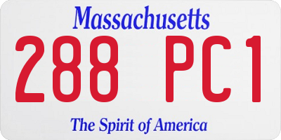 MA license plate 288PC1