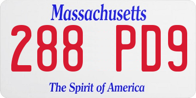 MA license plate 288PD9