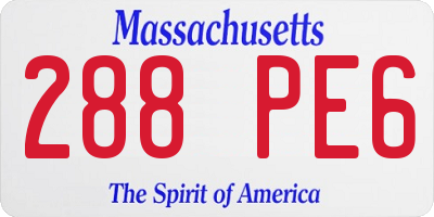 MA license plate 288PE6
