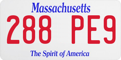 MA license plate 288PE9