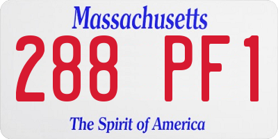MA license plate 288PF1