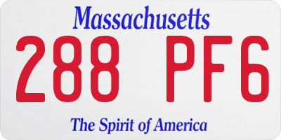 MA license plate 288PF6