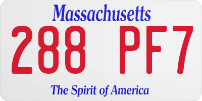 MA license plate 288PF7