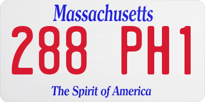 MA license plate 288PH1