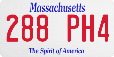 MA license plate 288PH4