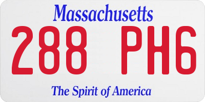 MA license plate 288PH6