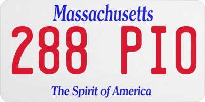 MA license plate 288PI0