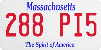 MA license plate 288PI5