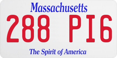 MA license plate 288PI6