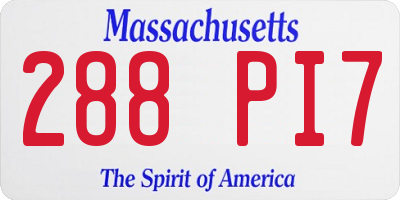 MA license plate 288PI7