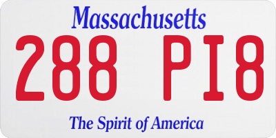 MA license plate 288PI8