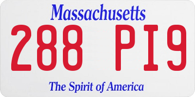MA license plate 288PI9