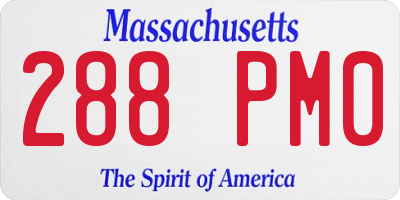 MA license plate 288PM0