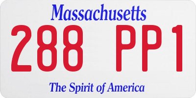 MA license plate 288PP1