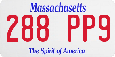 MA license plate 288PP9