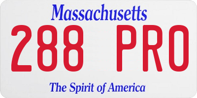 MA license plate 288PR0