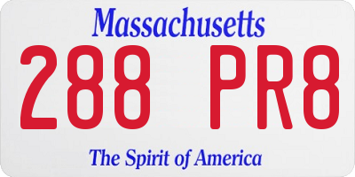 MA license plate 288PR8
