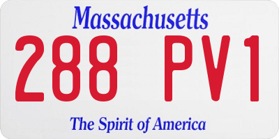 MA license plate 288PV1
