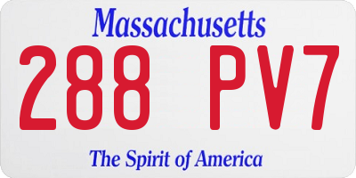 MA license plate 288PV7