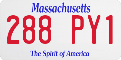 MA license plate 288PY1