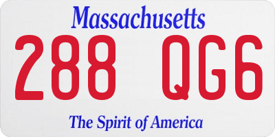 MA license plate 288QG6