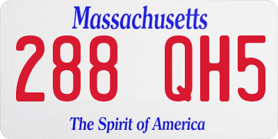 MA license plate 288QH5