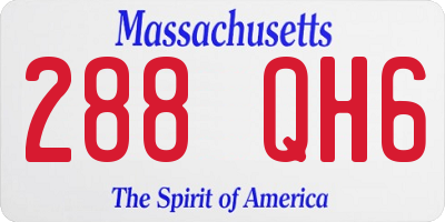 MA license plate 288QH6