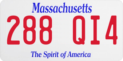 MA license plate 288QI4