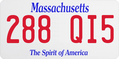 MA license plate 288QI5