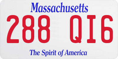 MA license plate 288QI6