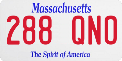MA license plate 288QN0