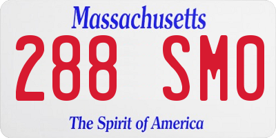 MA license plate 288SM0