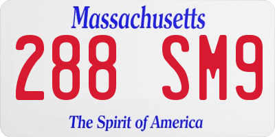 MA license plate 288SM9