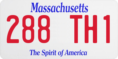 MA license plate 288TH1
