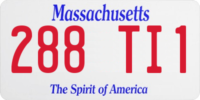 MA license plate 288TI1