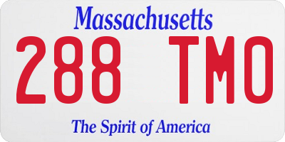 MA license plate 288TM0