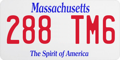 MA license plate 288TM6